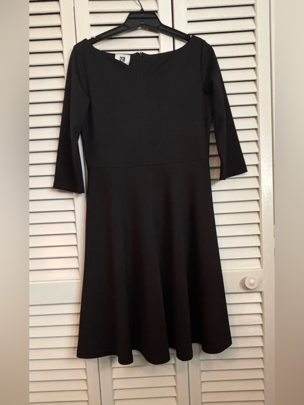 Vicky and Lucas Classic Black Long-Sleeve Fit & Flare Dress